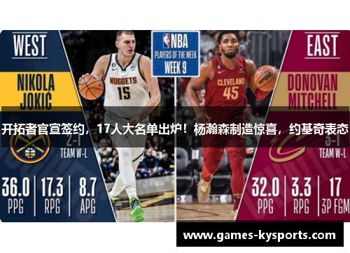 开拓者官宣签约，17人大名单出炉！杨瀚森制造惊喜，约基奇表态