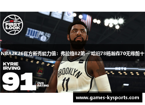 NBA2K26官方新秀能力值：弗拉格82第一 哈珀78杨瀚森70无缘前十